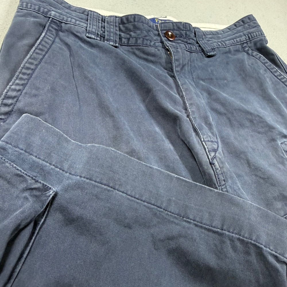 Polo Ralph Lauren Mens Navy Blue Cotton‎ Twill Cargo Shorts Classic Fit 32